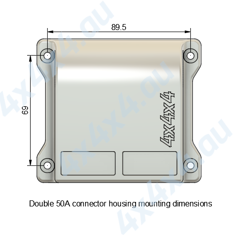 Double 50A 2pin Plug Housing and Dust Seal