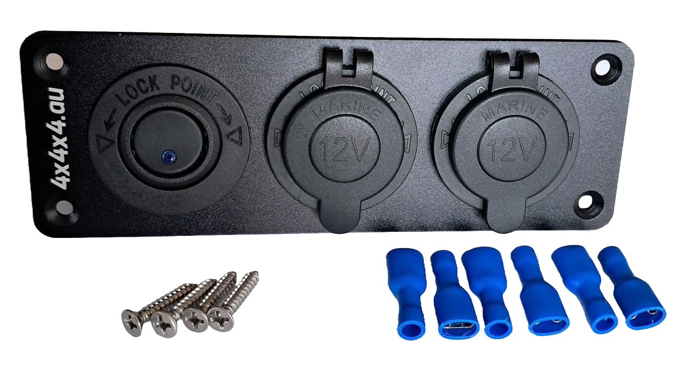 Aluminium 12V Socket Panels & Sockets