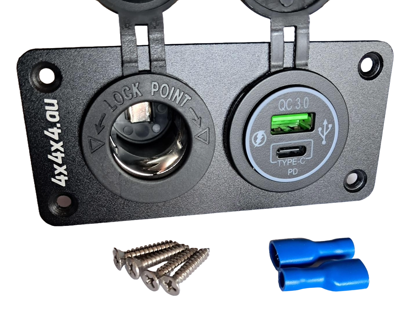 Aluminium 12V Socket Panels & Sockets